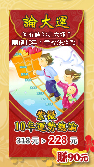 紫微10年運勢總論 - 論大運 何時輪你走大運？ 關鍵10年，幸福決勝點！